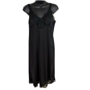 Lacy Black Midi Slip